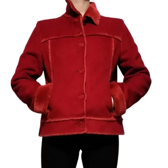 Sherpa Warm Suede Coat Size M - Picture 2 of 13